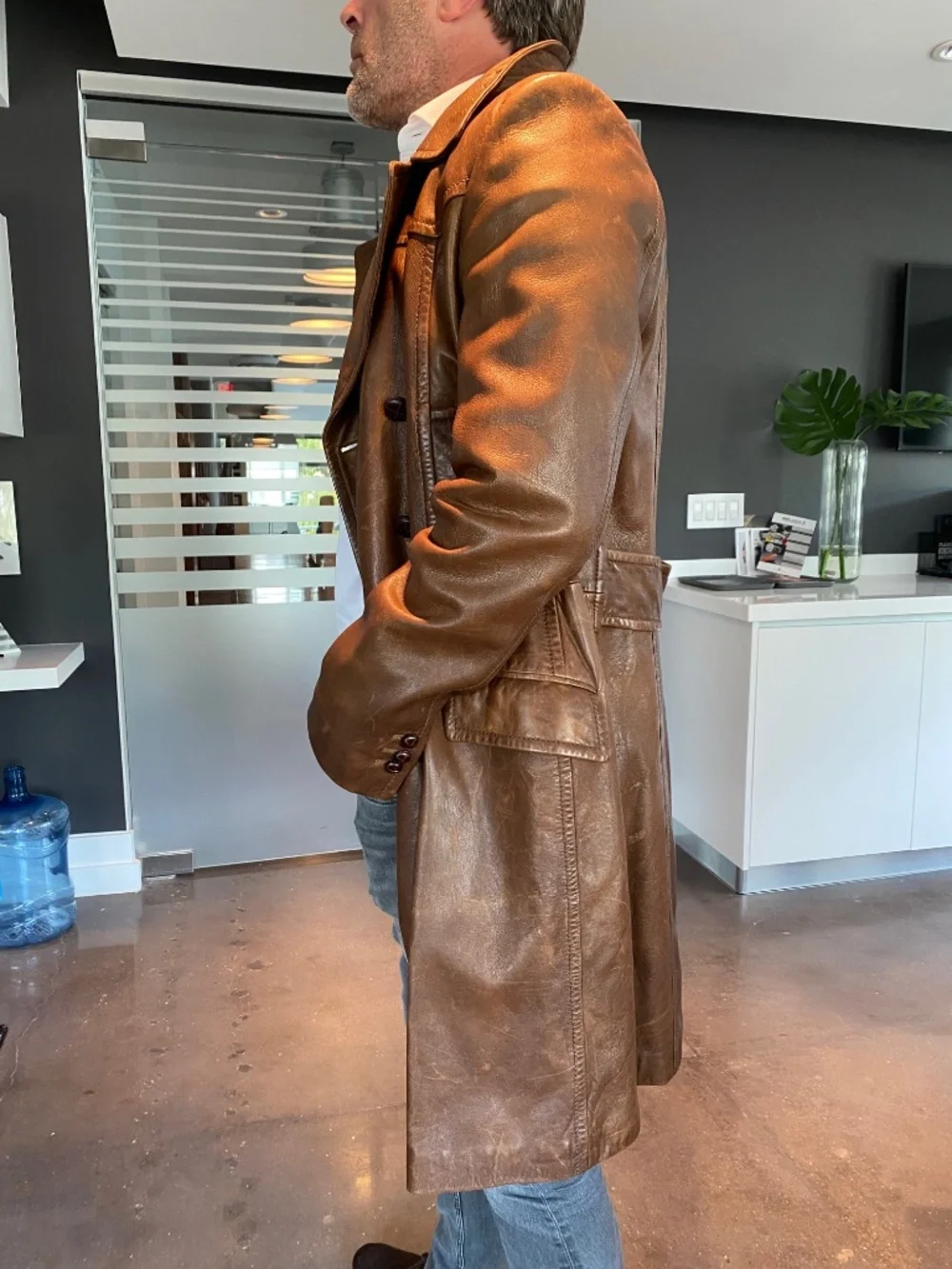 DOLCE AND GABBANA  LONG COAT leather (lamb)